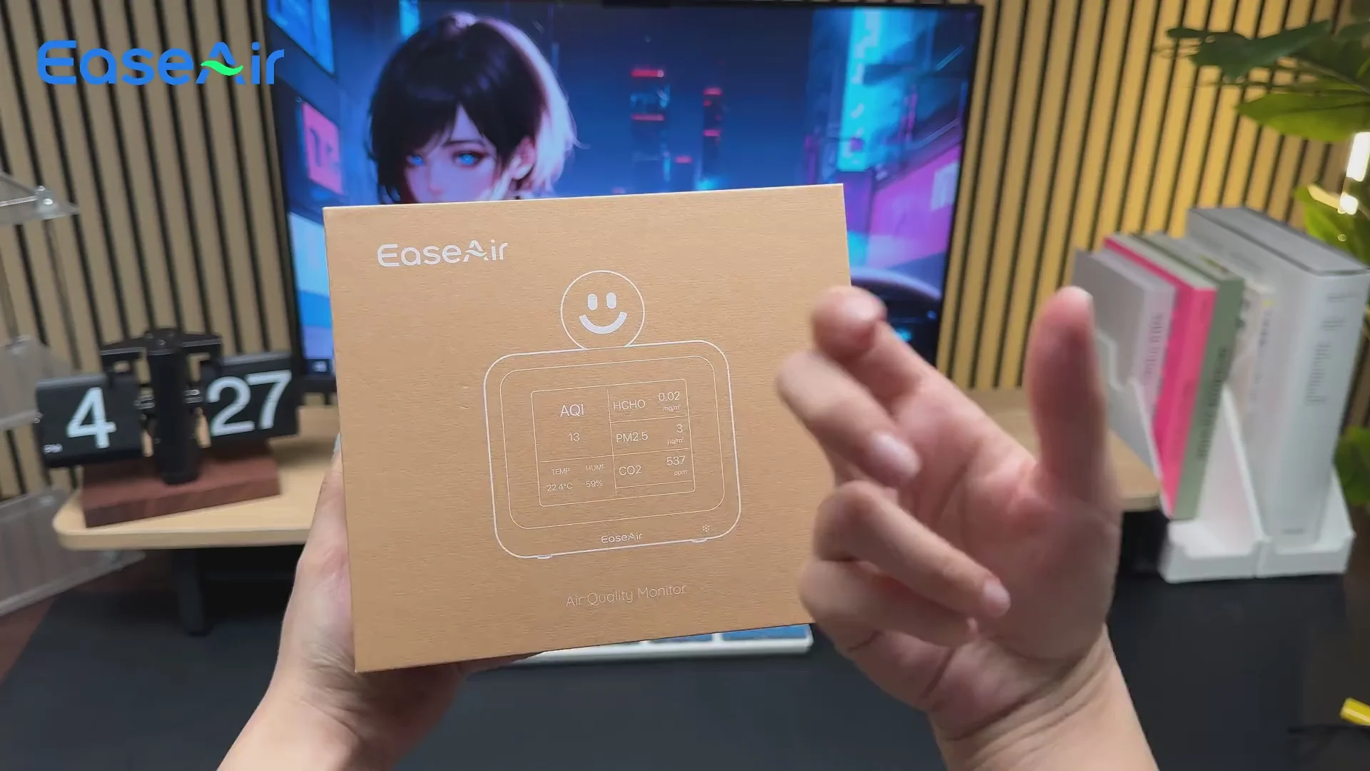 Load video: Breathe Easy with EaseAir: Monitor Your Air Like Never Before